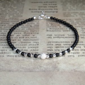 Brățară fixă Argint 925 cu pietre Onix