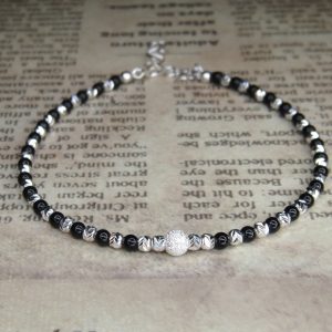 Brățară fixă Argint 925 cu pietre Onix