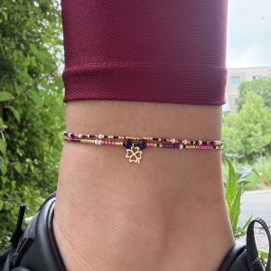 Brățară cu mărgele miyuki si pandantiv aur 14k la alegere
