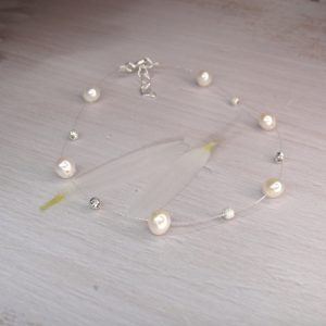 Brățară fir transparent din Argint 925 cu perle de cultură