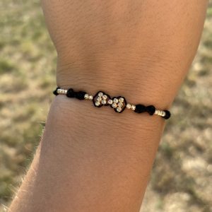 Brățară fundiță cu bile Aur 14k
