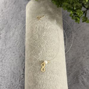 Colier din Aur 14k cu pandantiv la alegere și perlă de cultură