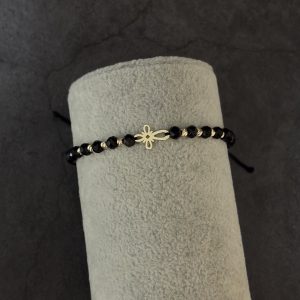 Brățară cruciuliță și 8 bile din Aur 14k