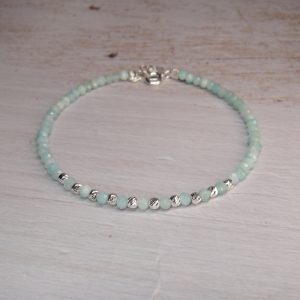 Brățară fixă din Argint 925 cu pietre semiprețioase Amazonit