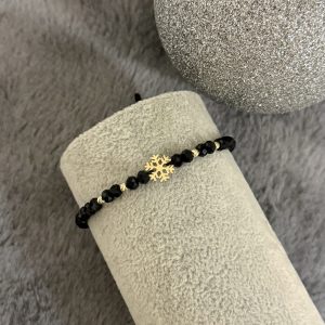 Brățară fulg de nea și bile din Aur 14k