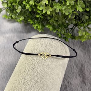 Brățară cu inițială și bile din Aur 14k