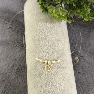Colier din Aur 14k fir transparent cu pandantiv la alegere și perle de cultură
