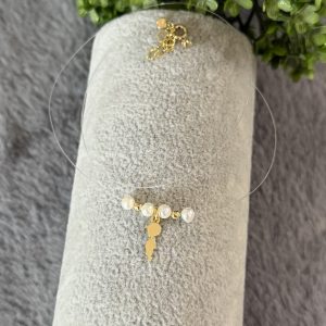 Colier cu băiat din Argint 925/ Argint placat cu aur de 18k și Perle de cultură