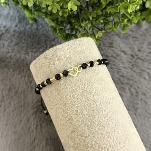 Brățară cu pandantiv la alegere și bile Aur 14k cu cristale