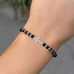 Bratara cruciulita si bile din Argint 925